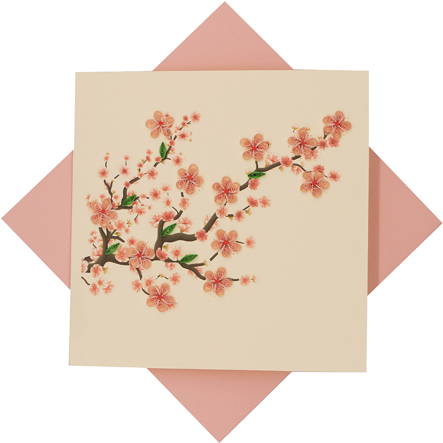 Quilled Cherry Blossom Card